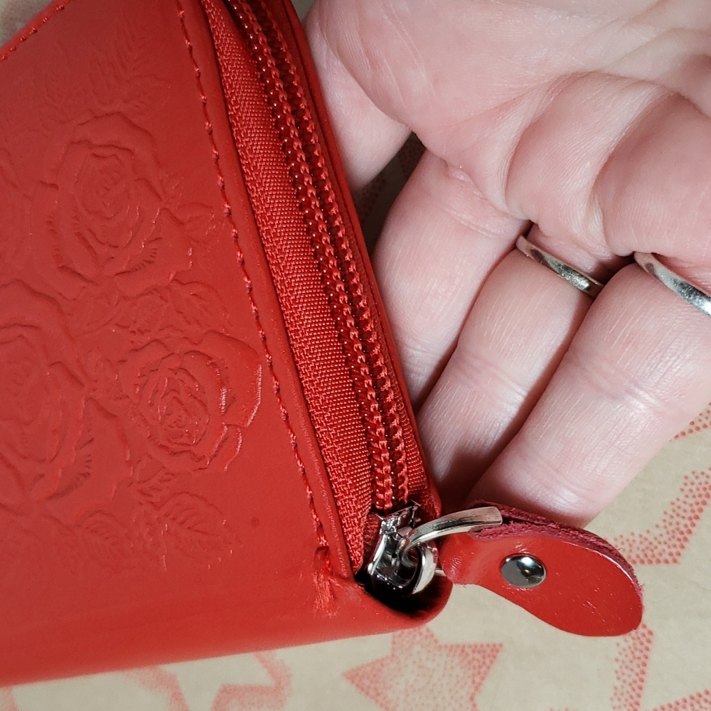 Rose Embossed Wallet, NWOT - Picture 4 of 8